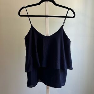 Paper Crane Navy Spaghetti Strap Blouse